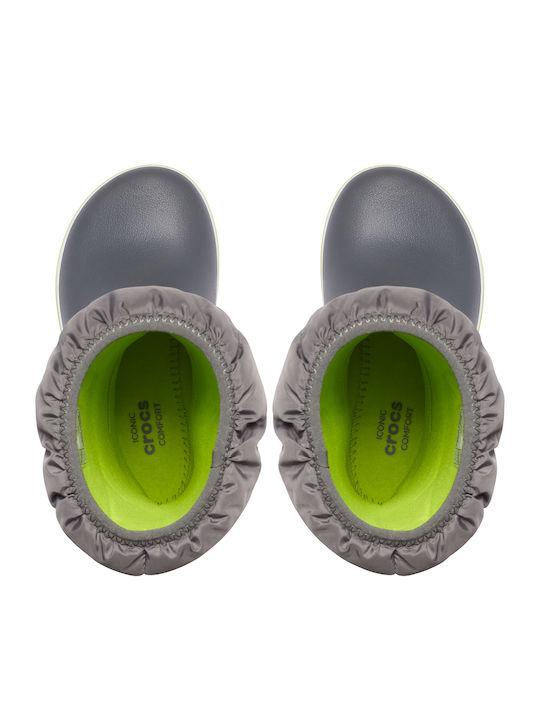 Crocband Kids Snow Boots Gray