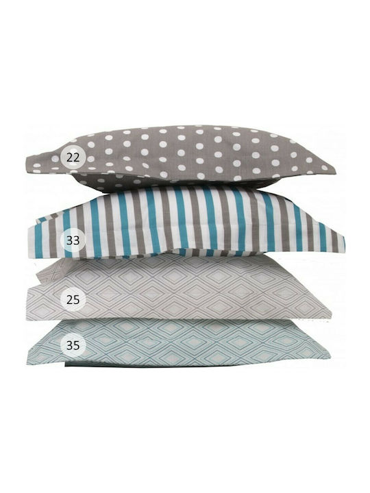 Anna Riska Mix & Match Baby Cotton Pillowcase Gray 35x40cm