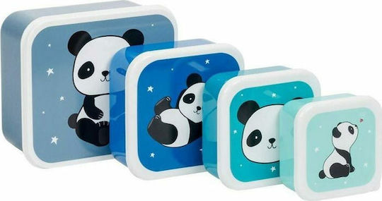 A Little Lovely Company Plastic Kids' Lunch Set Blue