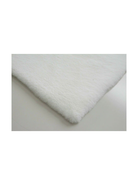 Newplan Puffy Rug Round Shaggy Furry T-FC1 Ivory