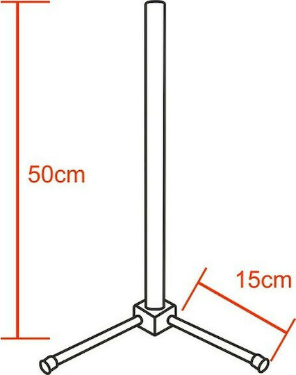 GloboStar LED Floor Lamp H50xW3cm. with Cool White Light 140lm Black
