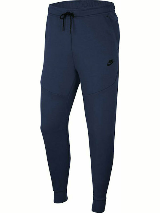 Sweatpants with Elastic Navy Blue