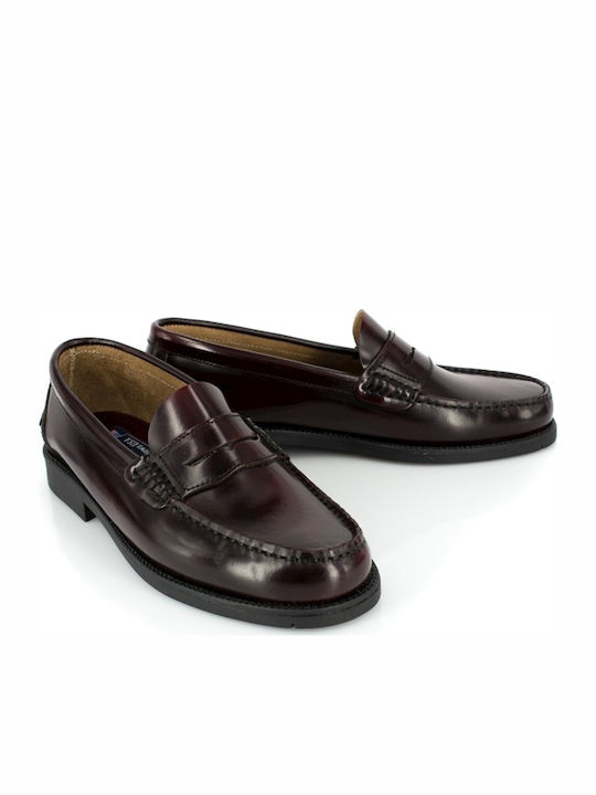 Men's Leather Loafers Cherry