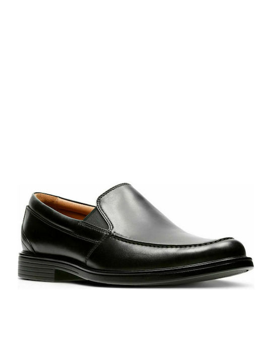 Clarks Un Aldric Slip Men's Leather Loafers Black