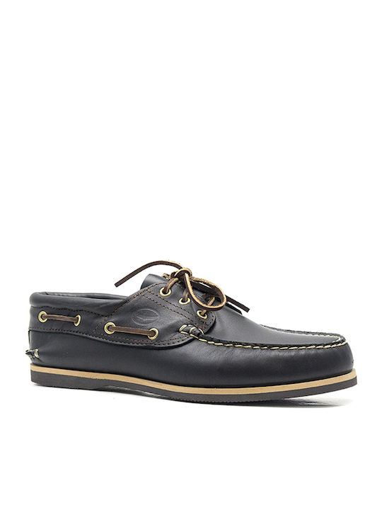 Dallas 2 Men's Leather Boat Shoes Black