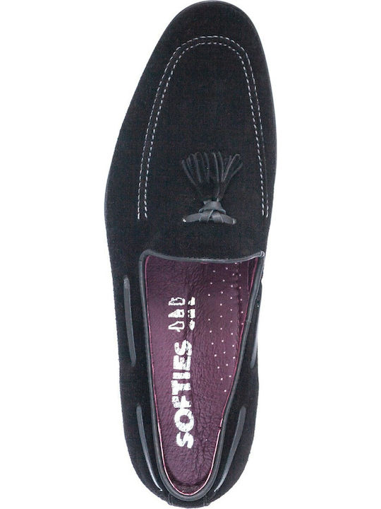 Men's Suede Loafers Black