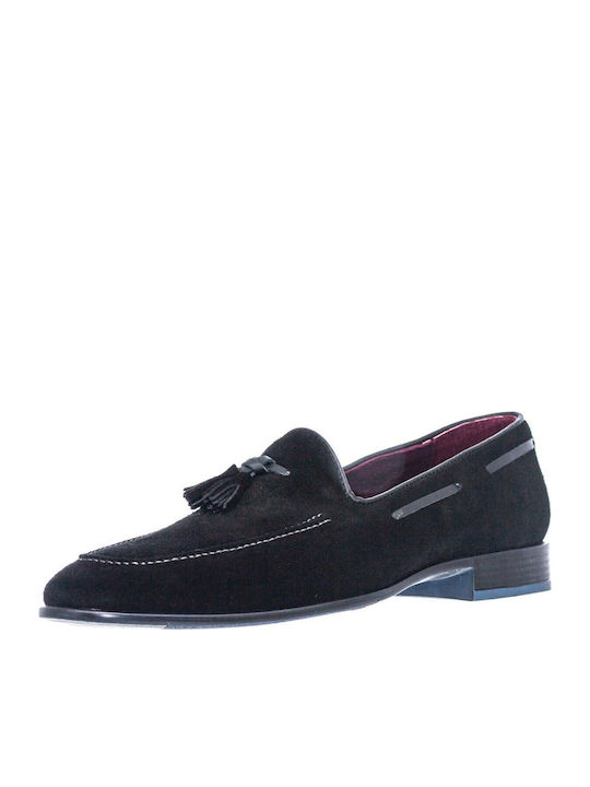 Men's Suede Loafers Black