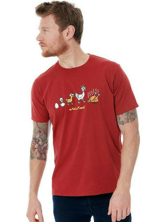 Men's T-shirt "ZURINGO" Red Kukuxumusu