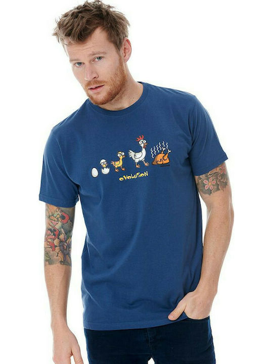 Men's T-shirt "ZURINGO" Blue Kukuxumusu