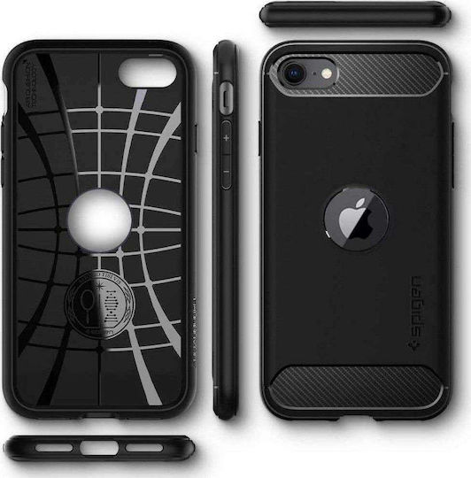 Spigen Rugged Armor Back Cover Σιλικόνης 2mm Μαύρο (iPhone 7 / 8 / SE 2020 / SE 2022)