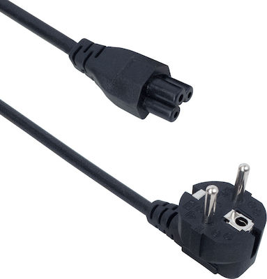 De Tech Schuko - IEC C5 Kabel 1.5m Schwarz (18028)