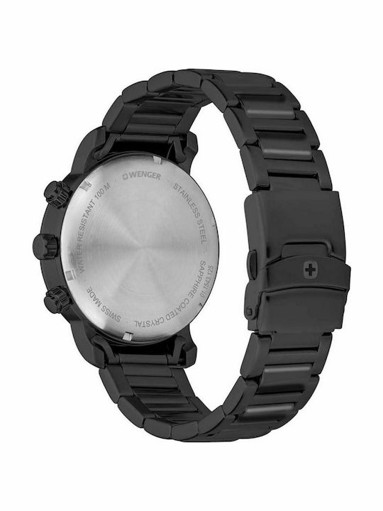 Wenger Ibex 125th Anniversary Men's Watch 44mm Battery with Black Metal Bracelet