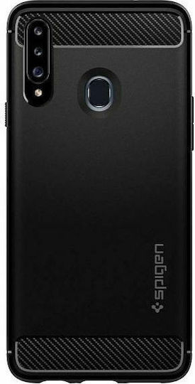 Spigen Rugged Armor Back Cover Σιλικόνης 2mm Μαύρο (Galaxy A20s)