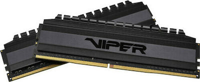 Patriot Viper 4 Blackout 32GB DDR4 RAM με 2 Modules (2x16GB) και Ταχύτητα 3200 για Desktop