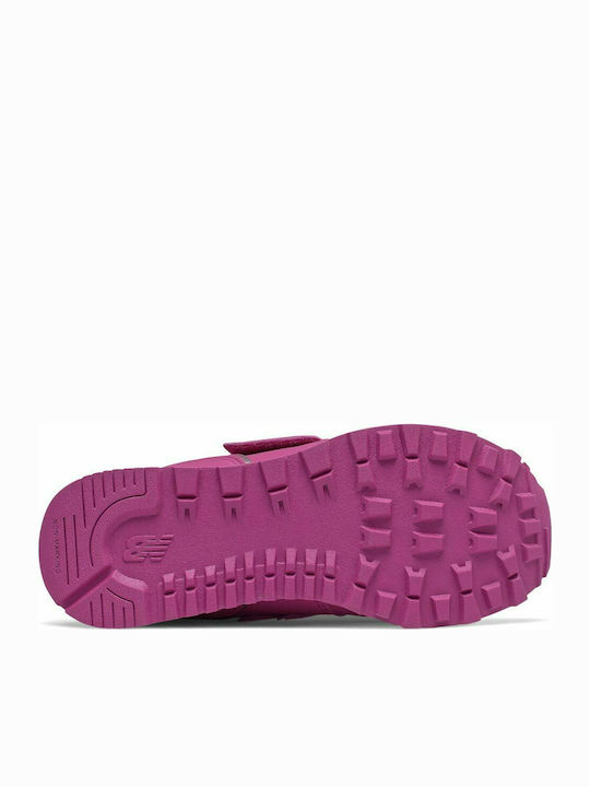 574 Kids Sneakers with Scratch Fuchsia