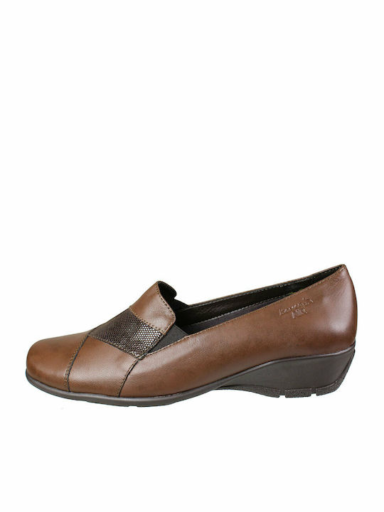 Anatomische Damen Slip-Ons Leder Braune