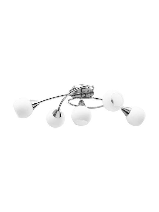 vidaXL Modern Metal Ceiling Light with Socket E14 62pcs Silver