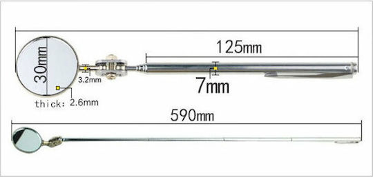 Telescopic Vehicle Inspection Mirror 30mm