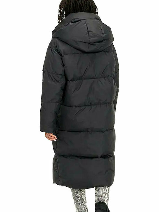 Catherina Women's Long Puffer Jacket for Winter Black
