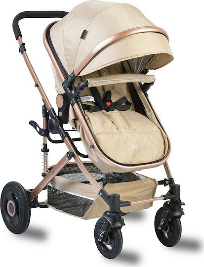 Moni Ciara Adjustable 2 in 1 Baby Stroller Suitable for Newborn Beige 12kg