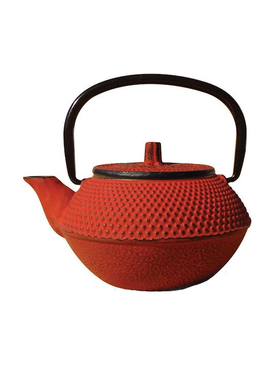 Dinox Oriental Tea Set with Filter Cast Iron Red 400ml 1pcs