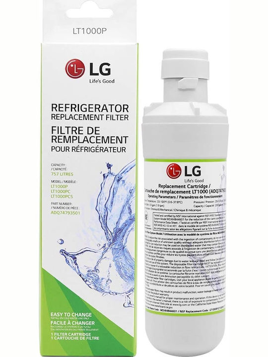 Refrigerator Water Filter LG Original LT1000P Internal