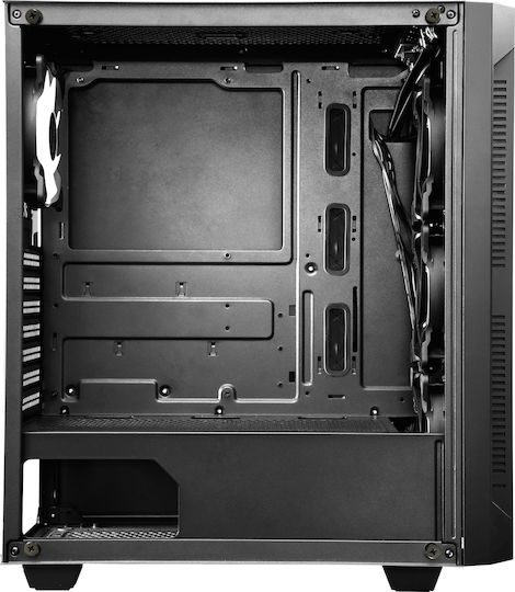 Chieftec Hunter Gaming Midi-Turm Computergehäuse mit Seitenfenster und RGB-Beleuchtung Schwarz