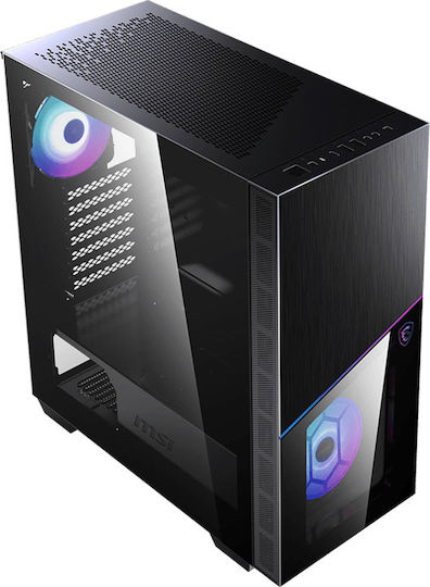 MSI MPG Sekira 100R Gaming Middle Tower Carcasă Calculator cu Fereastră Laterală și Iluminare RGB Negru