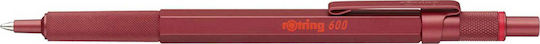 Rotring Redring 600 Pen Ballpoint 1mm with Red Ink