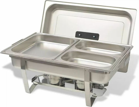 vidaXL Bain Marie Serving with Reservoir Set de 2 bucăți