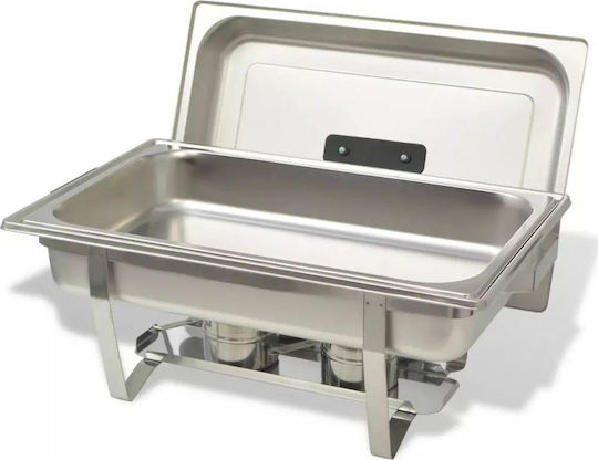 vidaXL Bain Marie Serving with Reservoir Set de 2 bucăți