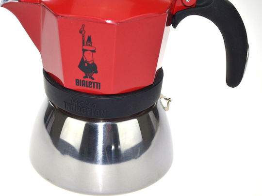 Bialetti Moka Induction Кафеварка За Еспресо 6 Чаши Червена
