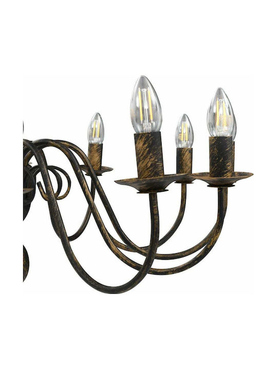 vidaXL Chandelier Candlestick Black 281621