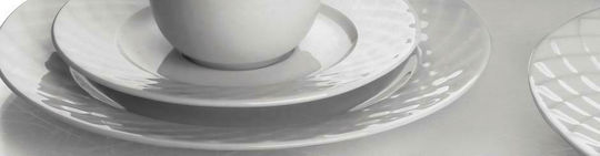 Ionia Itea Teller Wüste aus Porzellan White mit Durchmesser 20cm Ionia Itea Teller Wüste aus Porzellan White mit Durchmesser 20cm