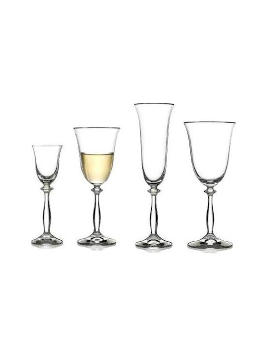 Bohemia Angela Set of Glasses Water made of Crystal Stemmed 250ml 4884600 6pcs