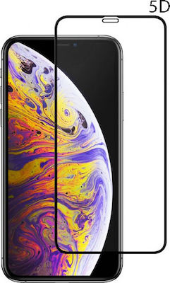 Powertech 5D Full Glue Full Face Tempered Glass Black (iPhone X)