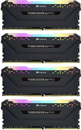 Corsair Vengeance RGB Pro 32GB DDR4 RAM cu 4 module (4x8GB) și