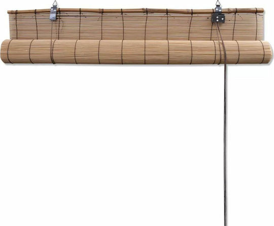 vidaXL Beschattungsrollo Bamboo Coffee L150xH160cm