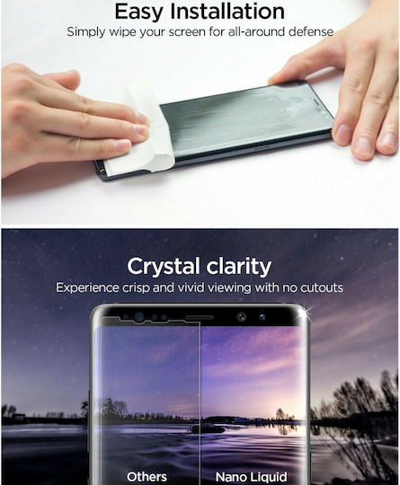 Spigen GLAS.tR Nano Liquid Premium Vollflächig gehärtetes Glas (Universal)