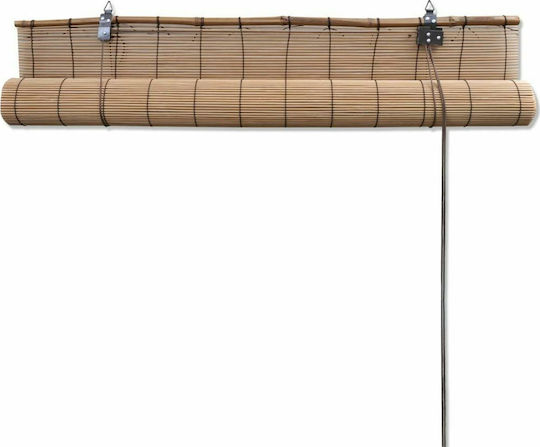 vidaXL Jalousie Bamboo Coffee B80xH220cm