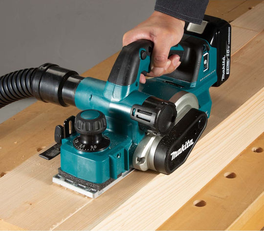 Makita DKP181Z Πλάνη 18V Χωρίς Καρβουνάκια (Brushless) Solo με Σύστημα Αναρρόφησης
