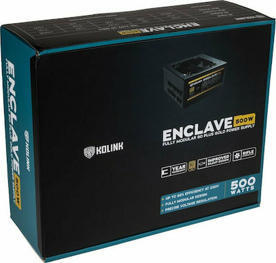 Kolink Enclave 500W Черно Компютърно захранване Пълен модул 80 Plus Gold