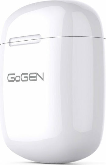 GoGEN Bar Earbud Bluetooth хендсфри Слушалки с Устойчивост на Пот и Кутийка за Зареждане Бял