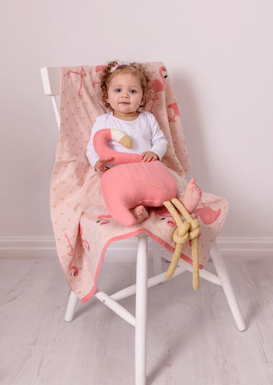 Bizzi Growin Crib Decorative Pillow Flora Flamingo Pink 26x35cm