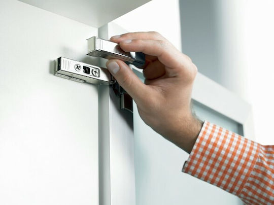 Blum Clip Top Hinge Cabinet Made of Metal Silver 107º 16mm 1pcs 75T1550