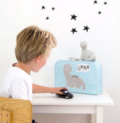 A Little Lovely Company Valiză decorativă Βροντόσαυρος din Lemn 1buc SCBBBU08