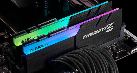 G.Skill Trident Z RGB DDR4 32GB RAM με 2x16GB Modules και Ταχύτητα 3200 για Desktop