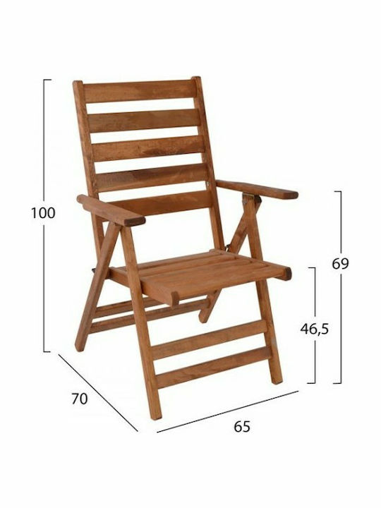 Scaun de exterior Lemn Maro 65x70x100cm