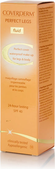 Coverderm Perfect Legs Waterproof Make Up Fluid SPF40 59 75ml