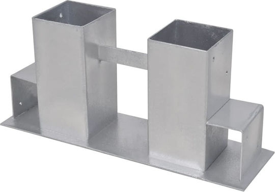 vidaXL Silver Steel Firewood Stacking Aids 8pcs Accessories